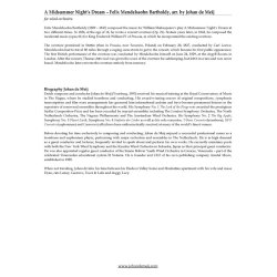 A Midsummer Night's Dream : Suite from the Incidental Music